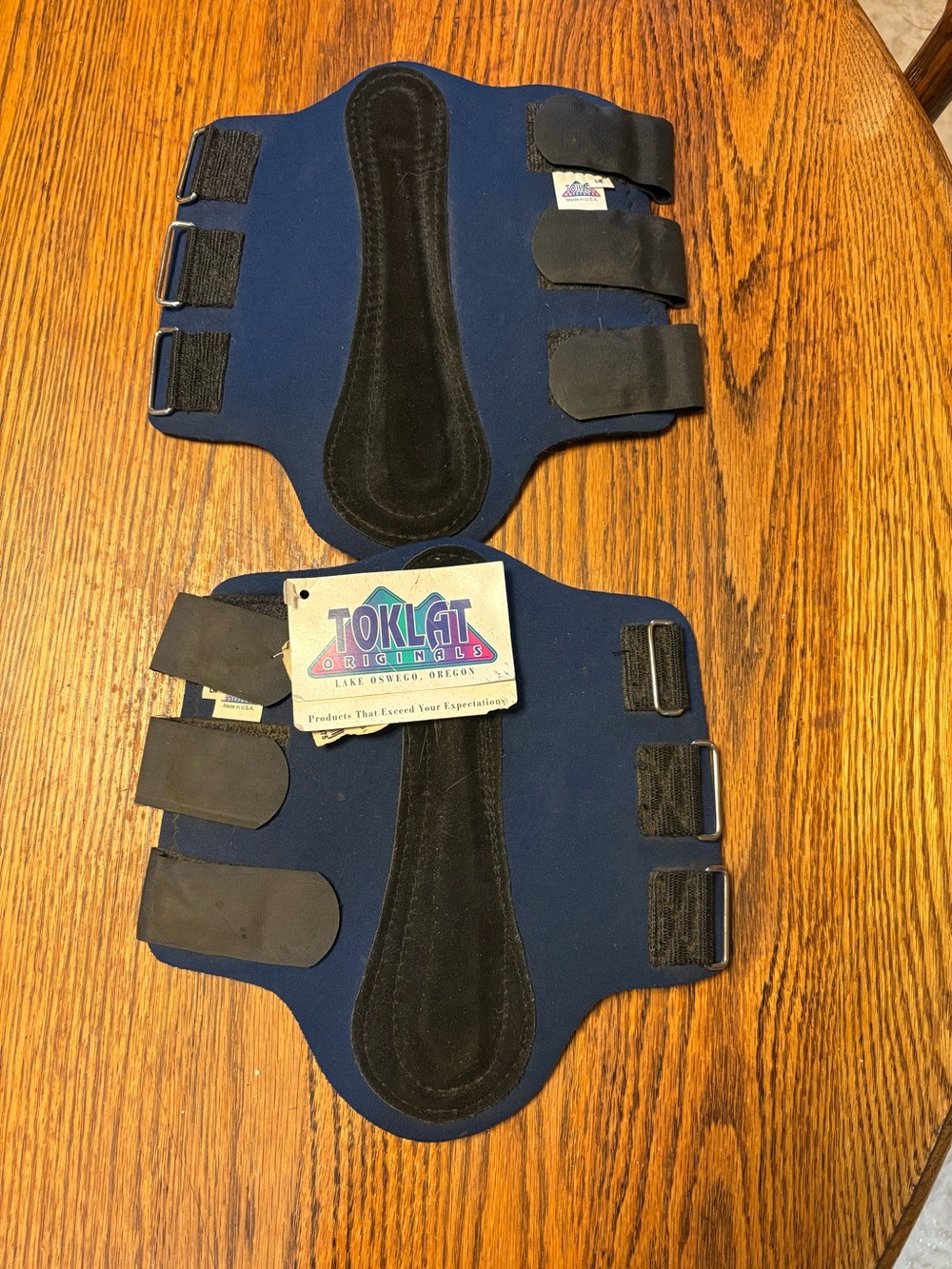 Horse Tack Toklat Blue Front Horse Splint Boots Sz Large/Wide